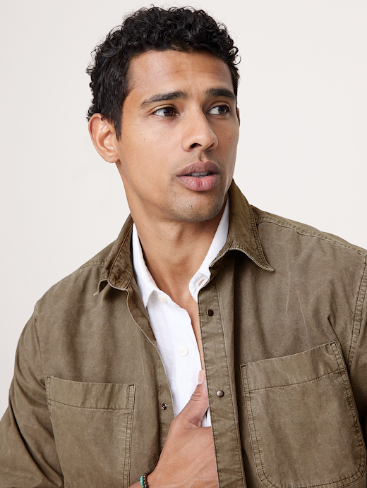 Banana Republic Archive Reissue Relaxed-Fit Cotton Poplin Shirt — photo 4