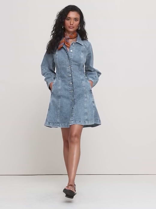 Banana Republic Seamed Denim Mini Dress — photo 5