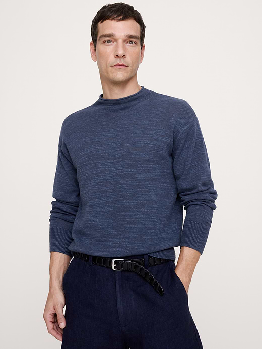 Banana Republic Linen-Cotton Slub Roll-Neck Sweater — photo 1