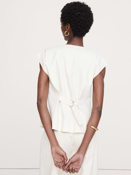 Banana Republic Stretch Linen-Viscose Vest — photo 3