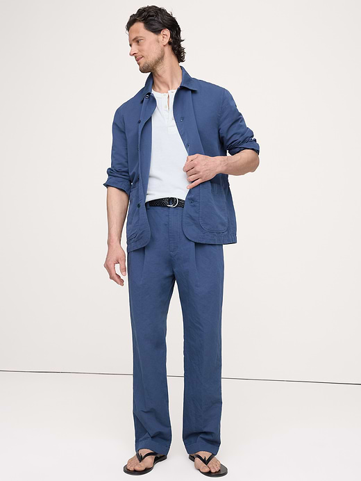 Banana Republic Archive Reissue Pleated Italian Linen-Cotton Pant — photo 1