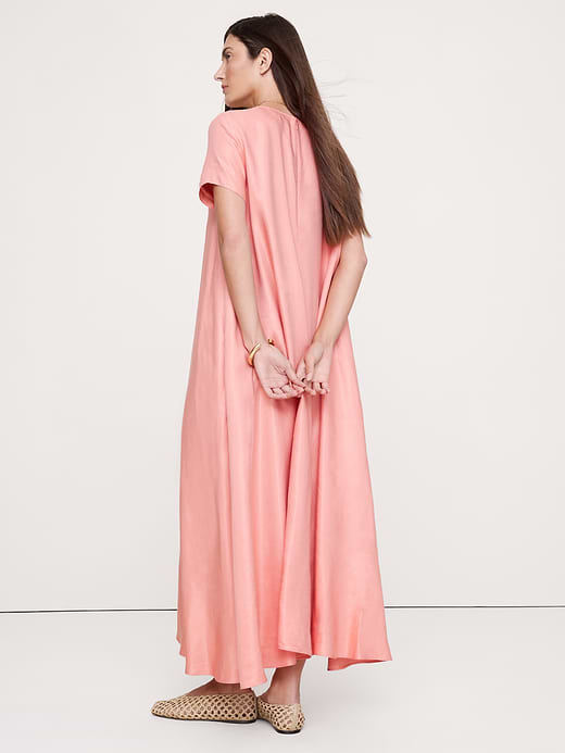 Banana Republic Viscose-Linen Trapeze Maxi Dress — photo 3
