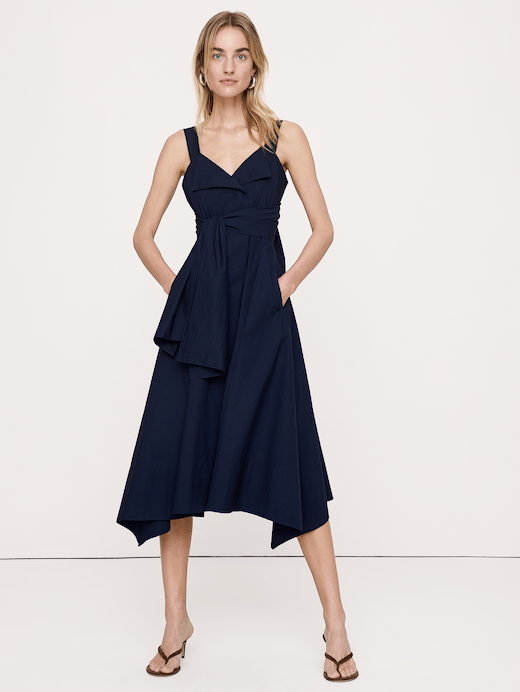 Banana Republic Cotton Poplin Wrap Shirt Dress — photo 1
