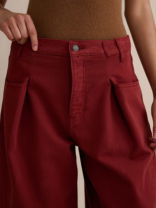 Banana Republic Mid-Rise Loose Pleated Crop Jean — photo 4