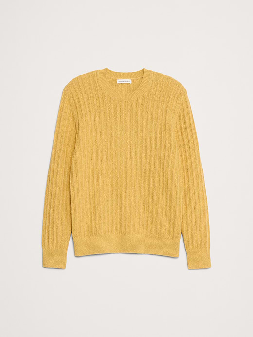 Banana Republic Cotton-Linen Blend Crew-Neck Sweater — photo 5