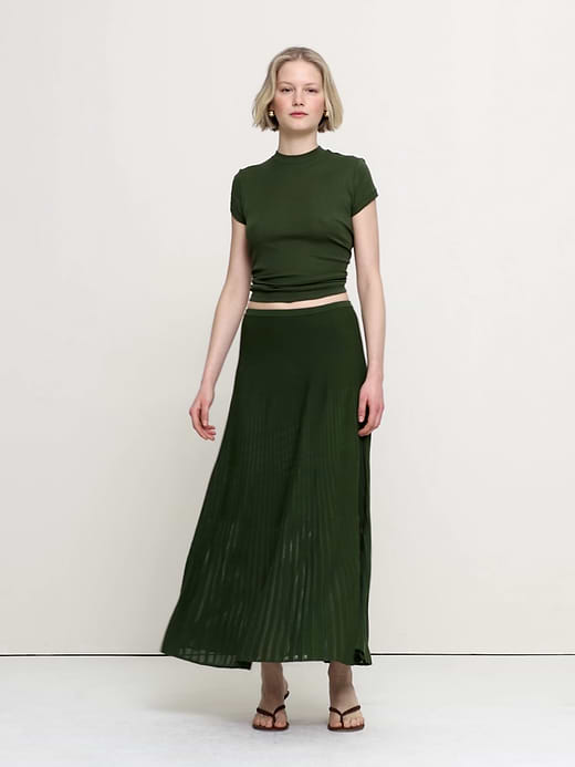 Banana Republic Sculpted Eyelet Maxi Skirt — photo 5