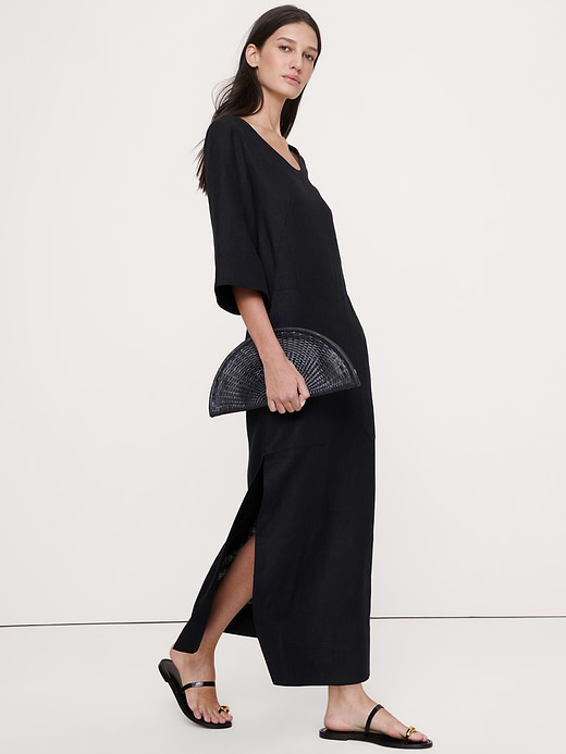Banana Republic Linen Scoop-Neck Maxi Dress — photo 1