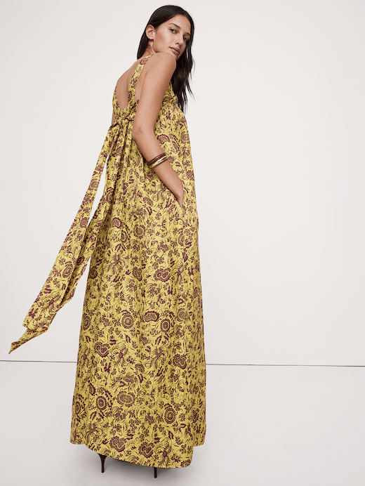 Banana Republic Viscose-Linen Gathered Maxi Dress — photo 3