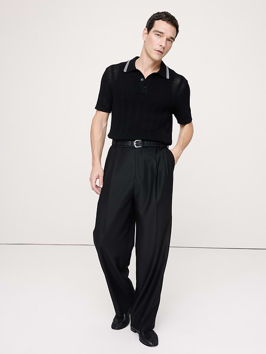 Banana Republic Cotton Zig-Zag Sweater Polo — photo 1