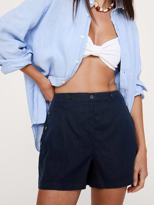 Banana Republic 3.5" Linen Pull-On Sailor Short — photo 4