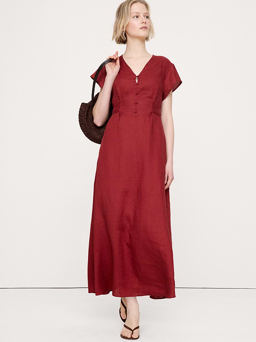 Banana Republic Linen Side-Tie Maxi Dress — photo 1