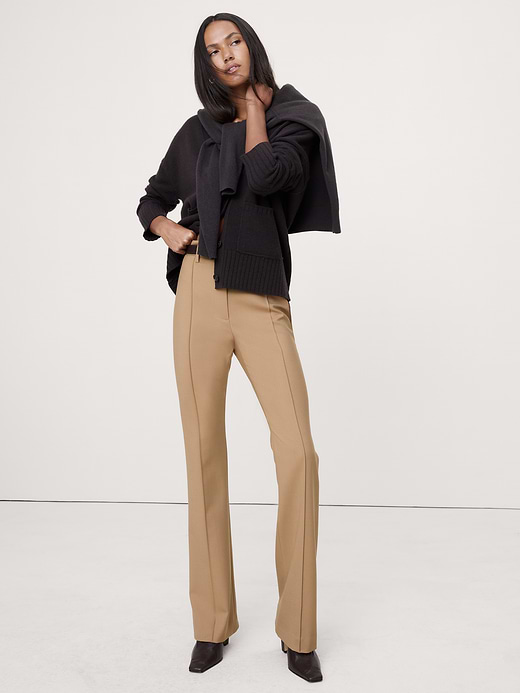 Banana Republic High-Rise Skinny Flare Stretch Wool-Blend Pant — photo 1