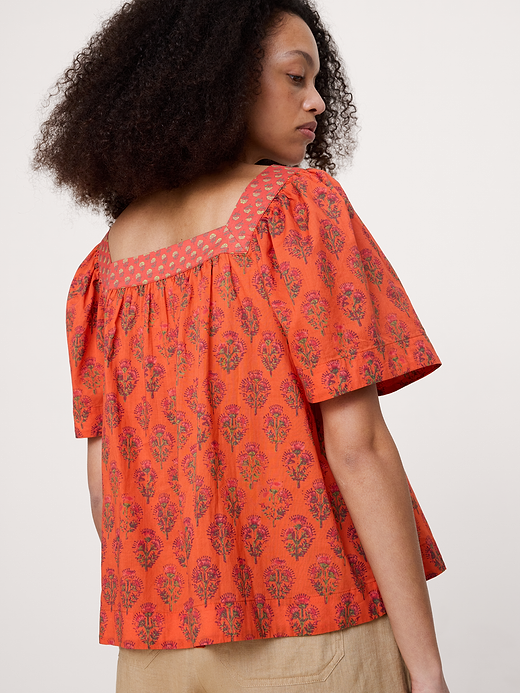 Banana Republic Lightweight Cotton Square-Neck Top — photo 3
