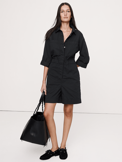 Banana Republic Cotton-Twill Utility Romper — photo 1