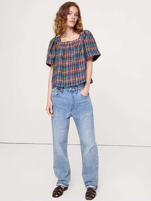 Banana Republic Linen Square-Neck Top — photo 1