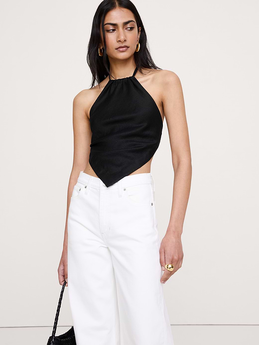 Banana Republic Linen Scarf Halter Top — photo 1