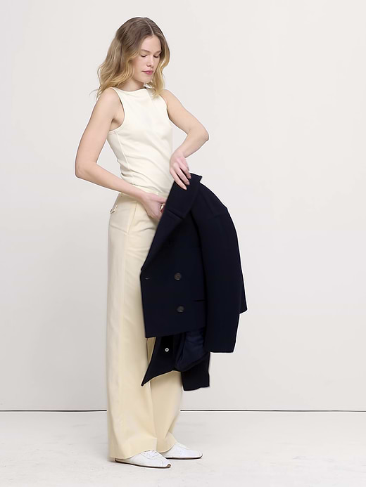 Banana Republic The Everyday Wide-Leg Pant in Tencel™-Cotton — photo 6