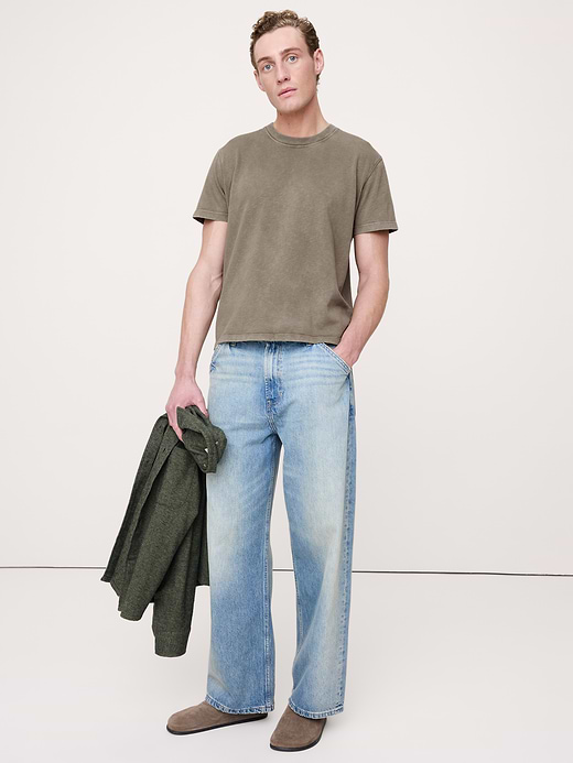 Banana Republic Midweight Cotton Slub Crew-Neck T-Shirt — photo 1