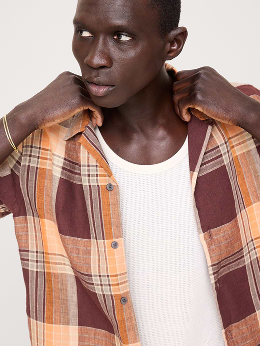 Banana Republic Standard-Fit Linen Resort Shirt — photo 4