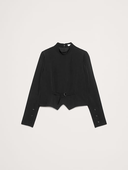 Banana Republic Drapey Mock-Neck Top — photo 5