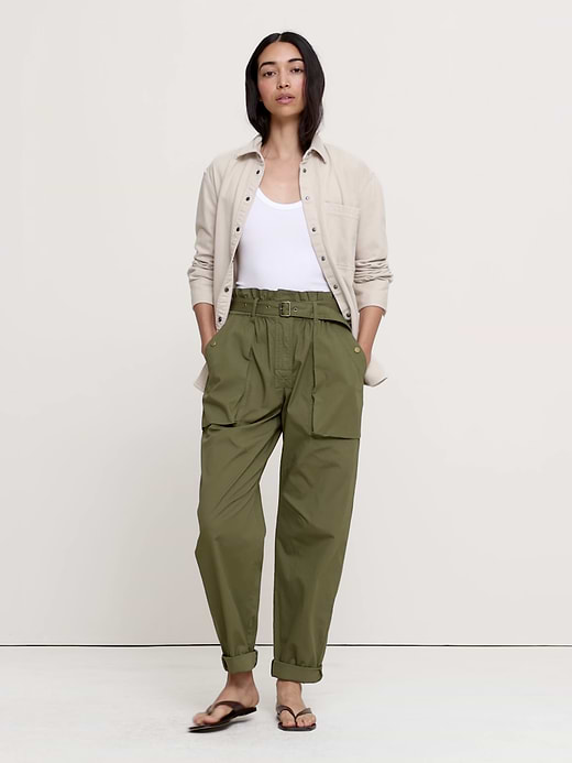Banana Republic Ripstop Cotton Paperbag Pant — photo 6