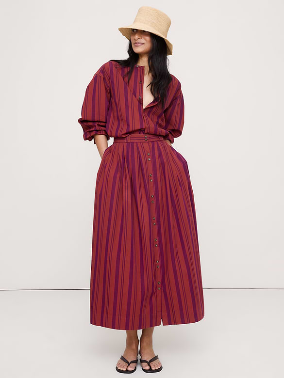 Banana Republic Cotton Poplin Collarless Tunic — photo 6