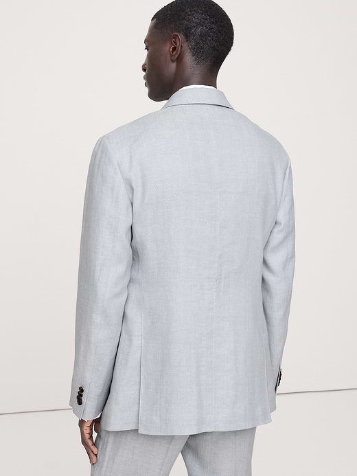 Banana Republic Tailored Slim-Fit Herringbone Linen-Merino Suit Jacket — photo 3