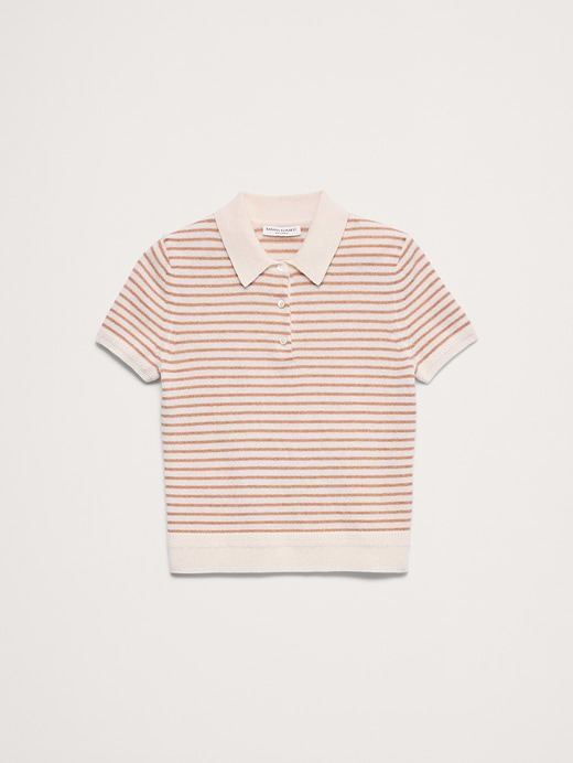 Banana Republic Lightweight Cashmere Short-Sleeve Sweater Polo — photo 5