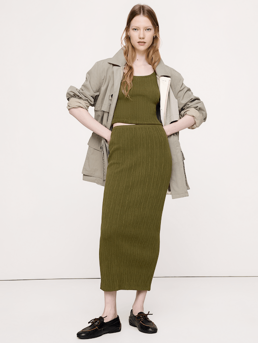 Banana Republic Crinkle Knit Maxi Skirt — photo 5