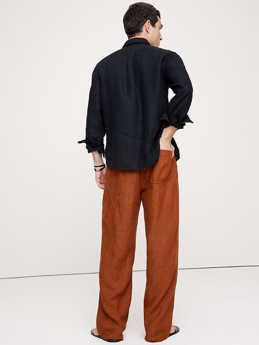Banana Republic Relaxed Linen Pull-on Beach Pant — photo 3