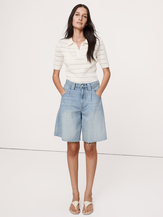 Banana Republic Low-Rise Denim Bermuda Short — photo 1