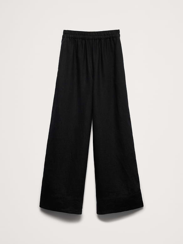 Banana Republic High-Rise Wide-Leg Linen Pull-On Ankle Pant — photo 5