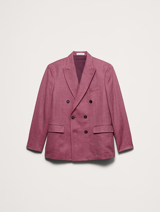 Banana Republic Double-Breasted Linen-Merino Suit Jacket — photo 5