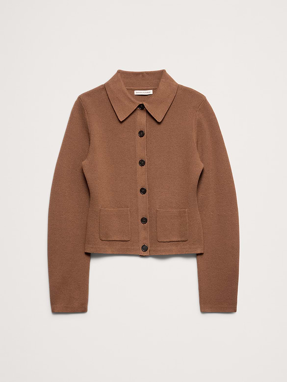 Banana Republic Larkspur Cotton-Silk Polo Cardigan — photo 3