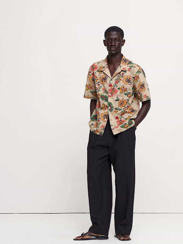 Banana Republic Relaxed-Fit Cotton Poplin Resort Shirt — photo 6