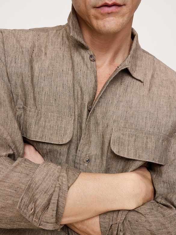 Banana Republic Relaxed-Fit Linen Resort Shirt — photo 3