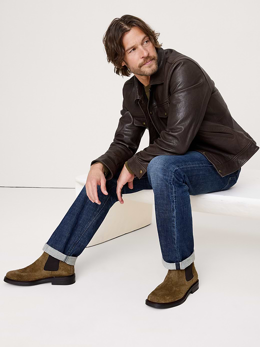 Banana Republic Leather Square-Toe Chelsea Boot — photo 3