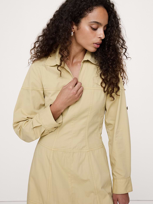 Banana Republic Cotton Twill Paneled Shirt Dress — photo 4