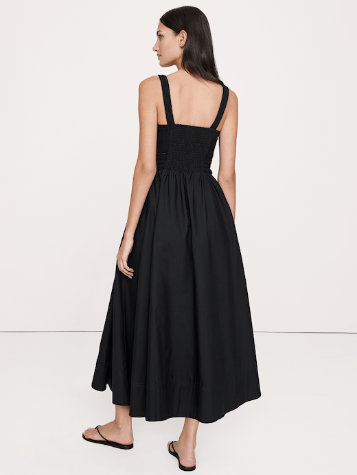 Banana Republic Crochet & Cotton Poplin Mixed-Media Midi Dress — photo 3