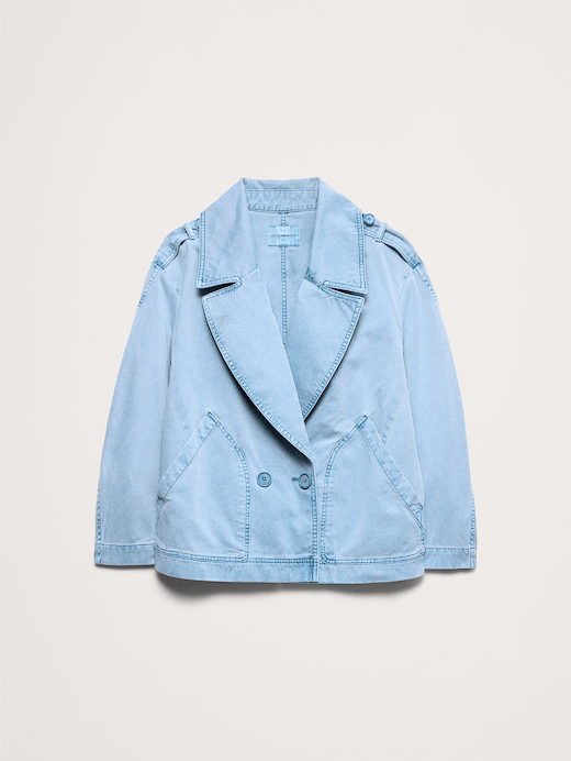 Banana Republic Cotton Twill Peacoat — photo 5