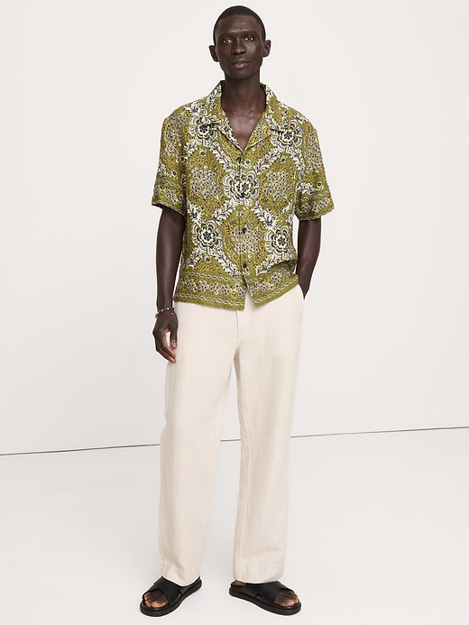 Banana Republic Standard-Fit Linen Resort Shirt — photo 1