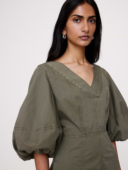 Banana Republic Cotton Twill Barrel Midi Dress — photo 4