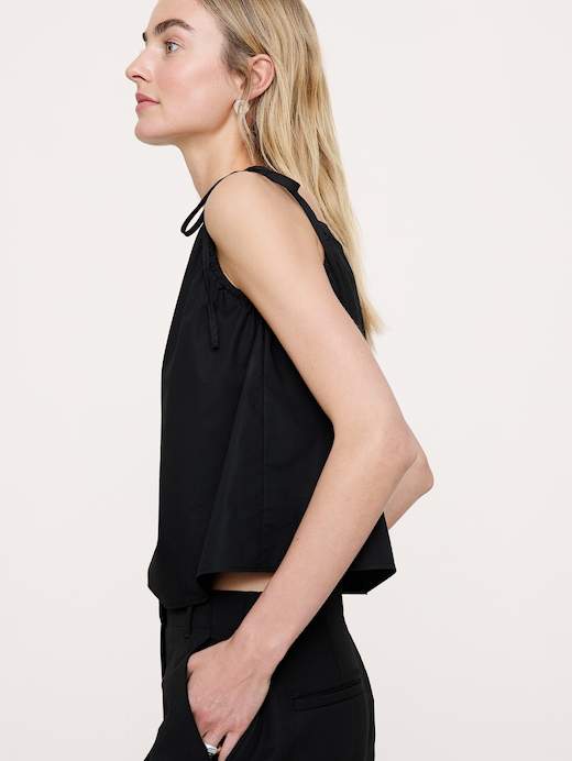 Banana Republic Cotton Poplin Tie-Strap Tank — photo 4
