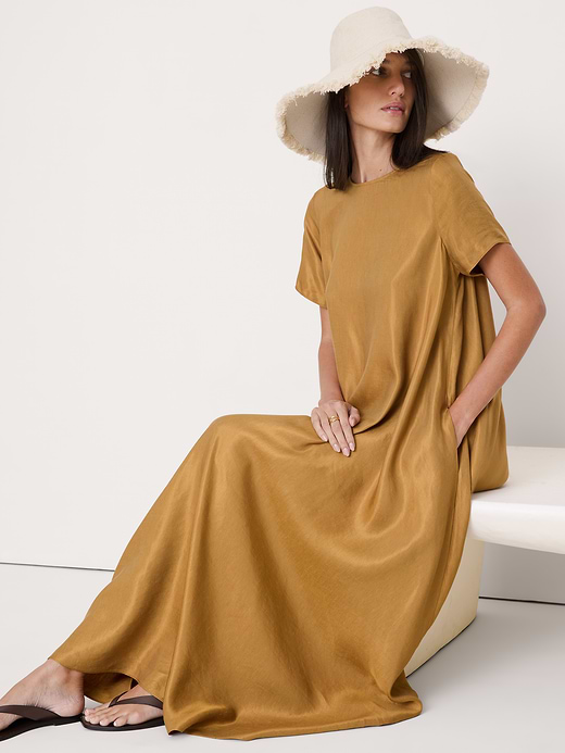 Banana Republic Viscose-Linen Trapeze Maxi Dress — photo 4