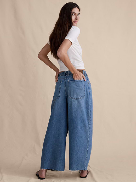 Banana Republic Mid-Rise Loose Pleated Crop Jean — photo 3