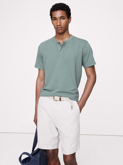 Banana Republic Mesh Henley T-Shirt — photo 1
