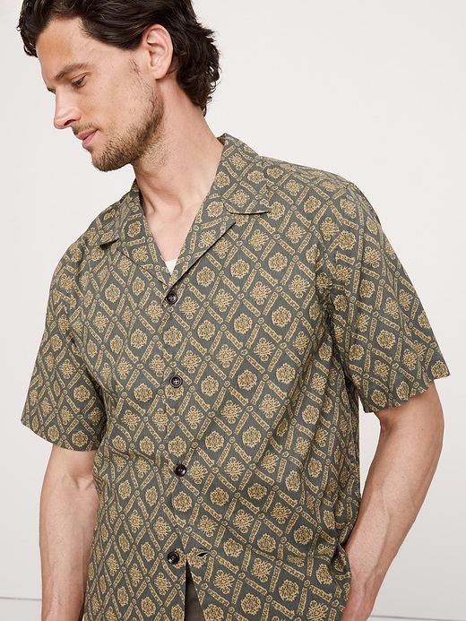 Banana Republic Relaxed-Fit Cotton Poplin Resort Shirt — photo 1