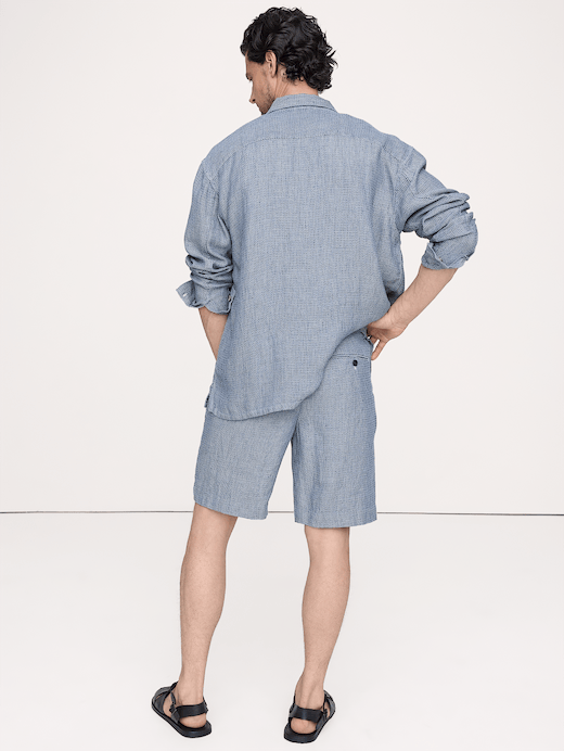 Banana Republic 9" Pleated Linen-Cotton Pull-On Short — photo 3