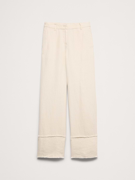 Banana Republic The Everyday Wide-Leg Pant in Fringe-Hem Linen — photo 6