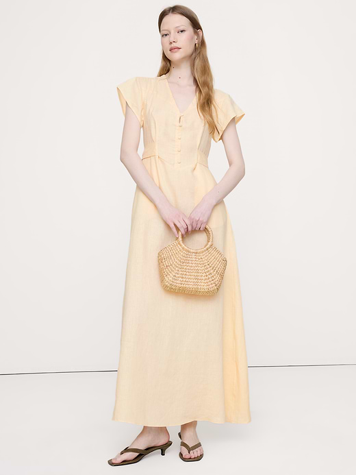 Banana Republic Linen Side-Tie Maxi Dress — photo 1
